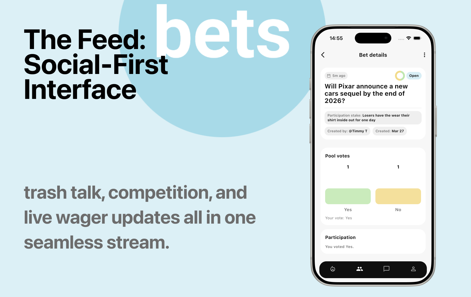 Bets marketing screenshot